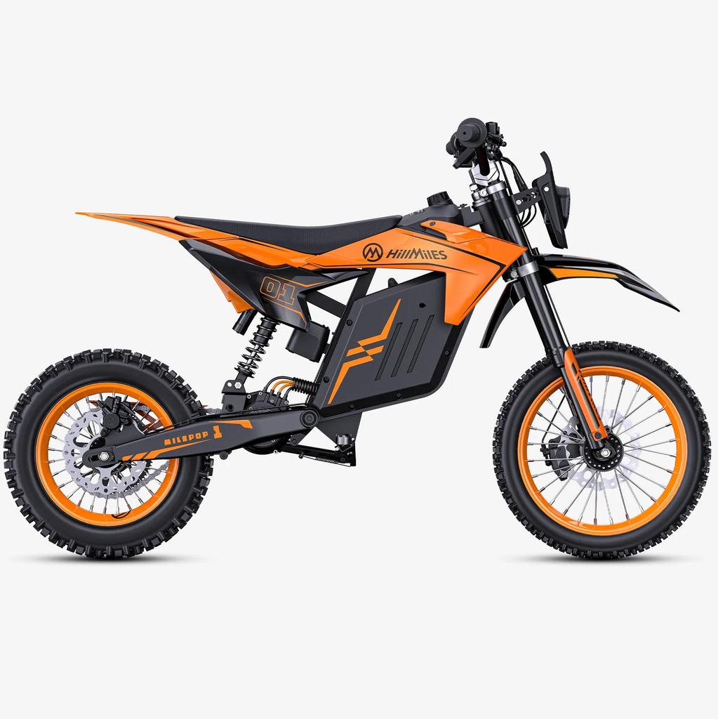 Hillmiles Milepop1 Teeanger All-Terrain Electric Bicycle 48V25Ah Battery 3000W Motor Off-Road Tires 72KM Range E-Moutain Bike