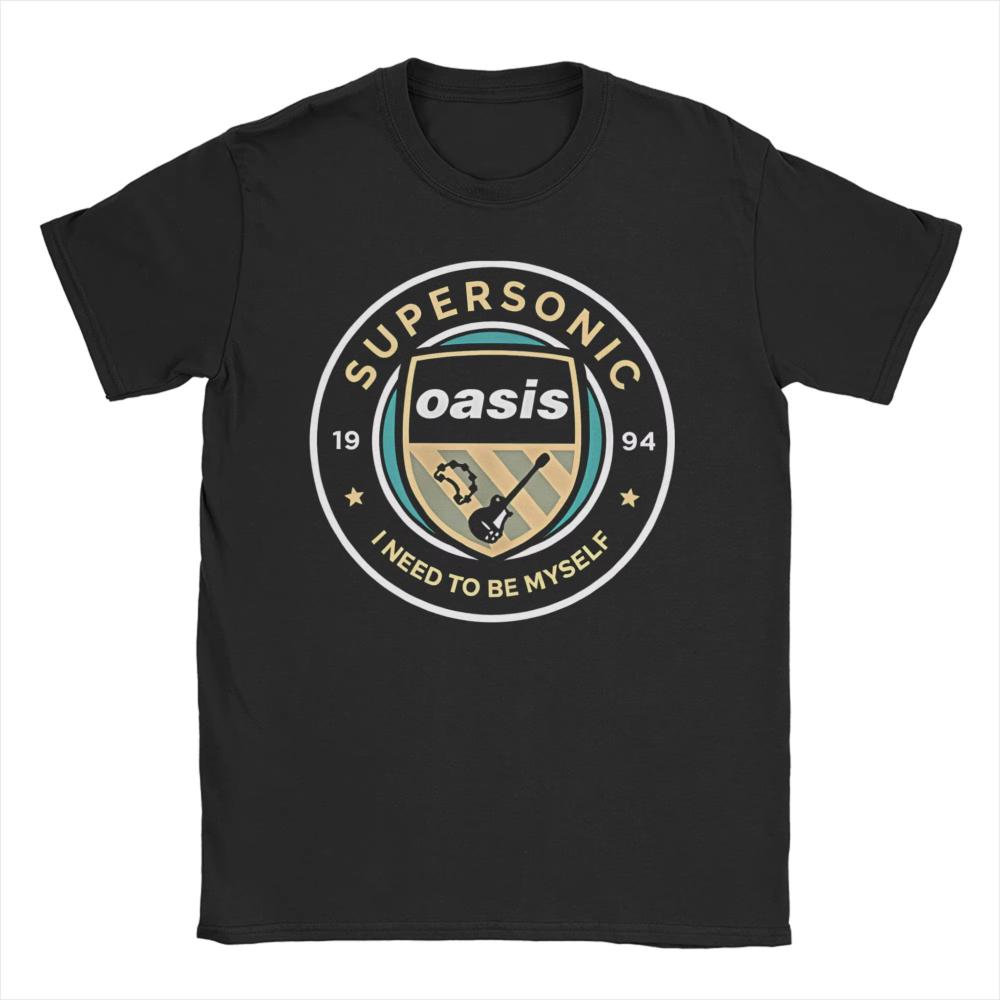 

OOasis Supersonic T Shirt Men Women Cotton Cool TShirts Round Collar Rock Band Tee Shirt Male Short Sleeve Clothing Gift Idea S