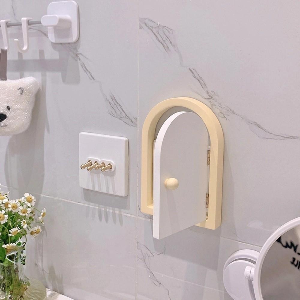 

Ornaments Small Door Switch Stickers Wall Decoration Dustproof Fairy Elf Door Switch Frame Covers Home жовтий