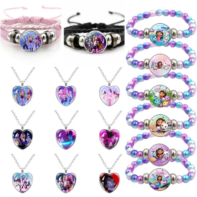 Anime Movie KPop Bracelet Rumi Mira Zoey Wristband Nacklace Kpop Cosplay Jewelry Accessories Party Gifts for Fans Kids
