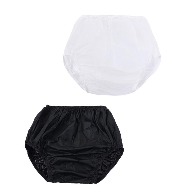 Leakproof Adult Diaper Cover Water Resistant Plastic Pants Incontinence Underwear Briefs Reusable Pull On Underpants