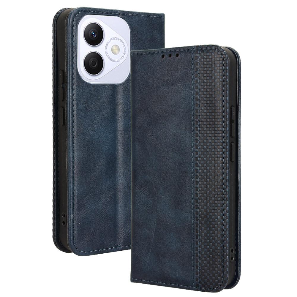

For Honor X60i 5G/Play 9T Pro 5G Leather Case Wallet Stand Retro Texture Phone Cover C