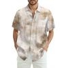 Men's Fashion Loose Tie-Dye Printed Short Sleeve Beach Shirt
