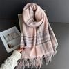 Winter Warmer Scarf For Women Men Thickened Neck Tassel Pashmina Shawl Faux Cashmere Warps Autumn Elegant Ladies Blanket