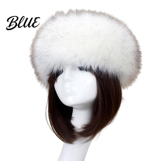 Women Autumn Winter Beanie Outdoor Cold-proof Thickened Hat Faux Fur Warm Plush