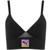 Puma Solid Color Sports Breathable Backless Casual Full Cup Bra Women Underwear Black 701229178-001