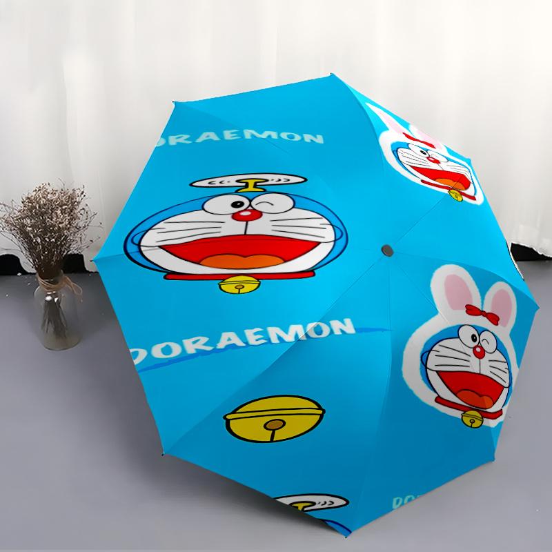 Doraemon Rabbit Automatic Opening And Closing Umbrella Cartoon Logo Design Portable And Foldable For All Seasons Traveldailysmall Luxuryoutdoor