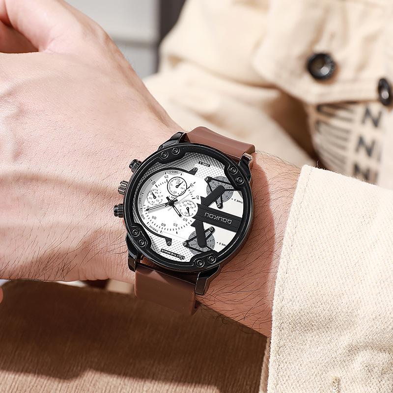 Genuine Stylish Men's Multi-Functional Waterproof Quartz Watch with Large Dial