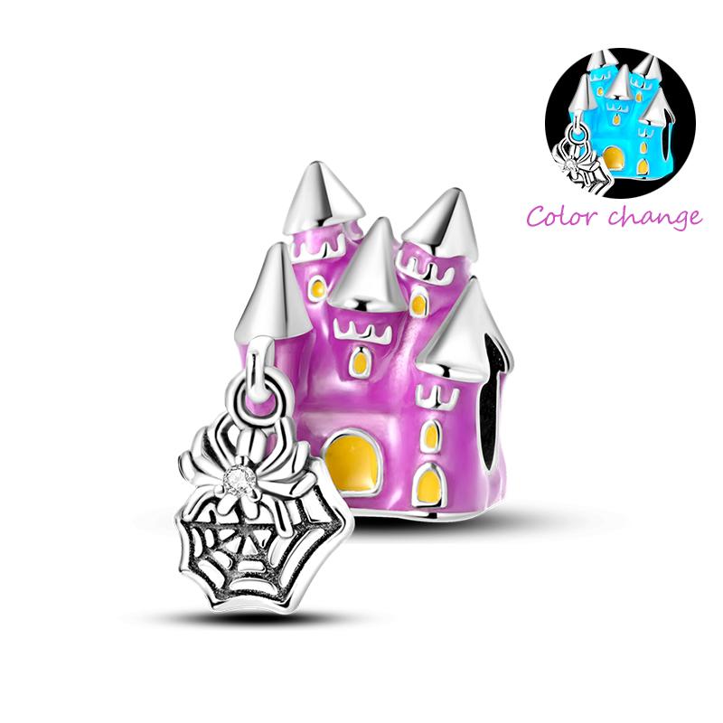 100% Copper Princess Dress Castle Witch Prince Dream Series Charms Beads Fit 3Mm Original Bracelets Diy Fine Jewelry Making