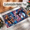 Truck Theme Crystal Velvet Rug Personalized Custom Name Text Soft Floor Mat Home Decor