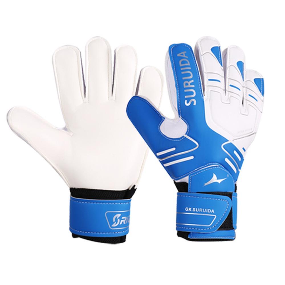 1 Pair Thickened Kids Football Goalie Gloves Size 5-10 Game Goalkeeper Gloves  Soccer