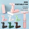 USB Rechargeable Handheld Mini Fan 3 Gears Pocket Silent Fan Folding Flashlight Fan  Summer Outdoor