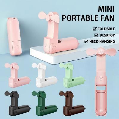 3 IN 1 Handheld Mini Fan USB Rechargeable 1200 MAh Folding Flashlight Fan 3 Gears Lightweight Pocket Silent Fan Summer Outdoor