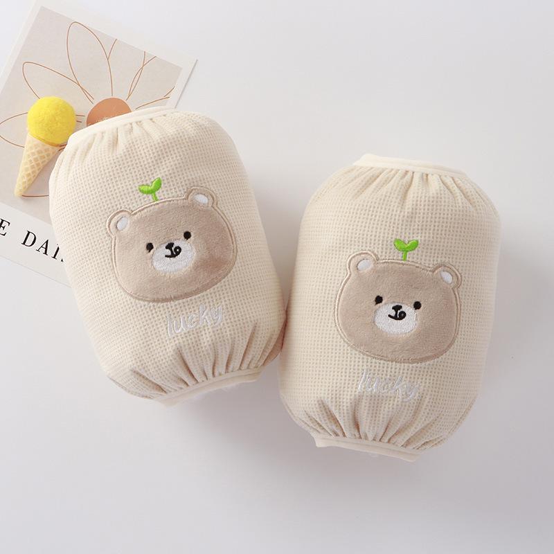 Children's Cartoon Anti-Stain Waffle Oversleeves - Autumn/Winter Down Jacket Cuffs