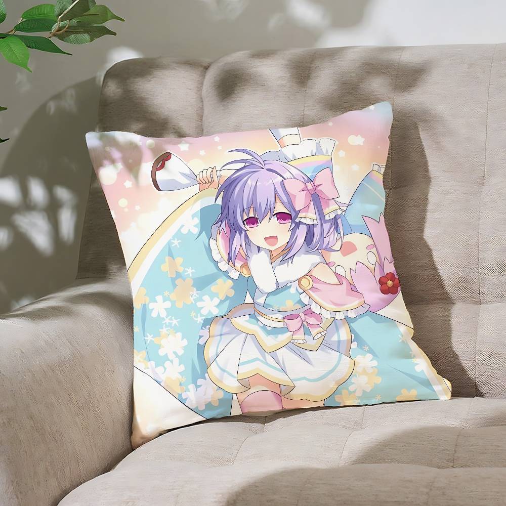 Hyperdimension N-Neptunia Pillow Case Cushion Cover Soft Cute Throw Pillow Case For Car Sofa Pillowcase Polyester With Zipper