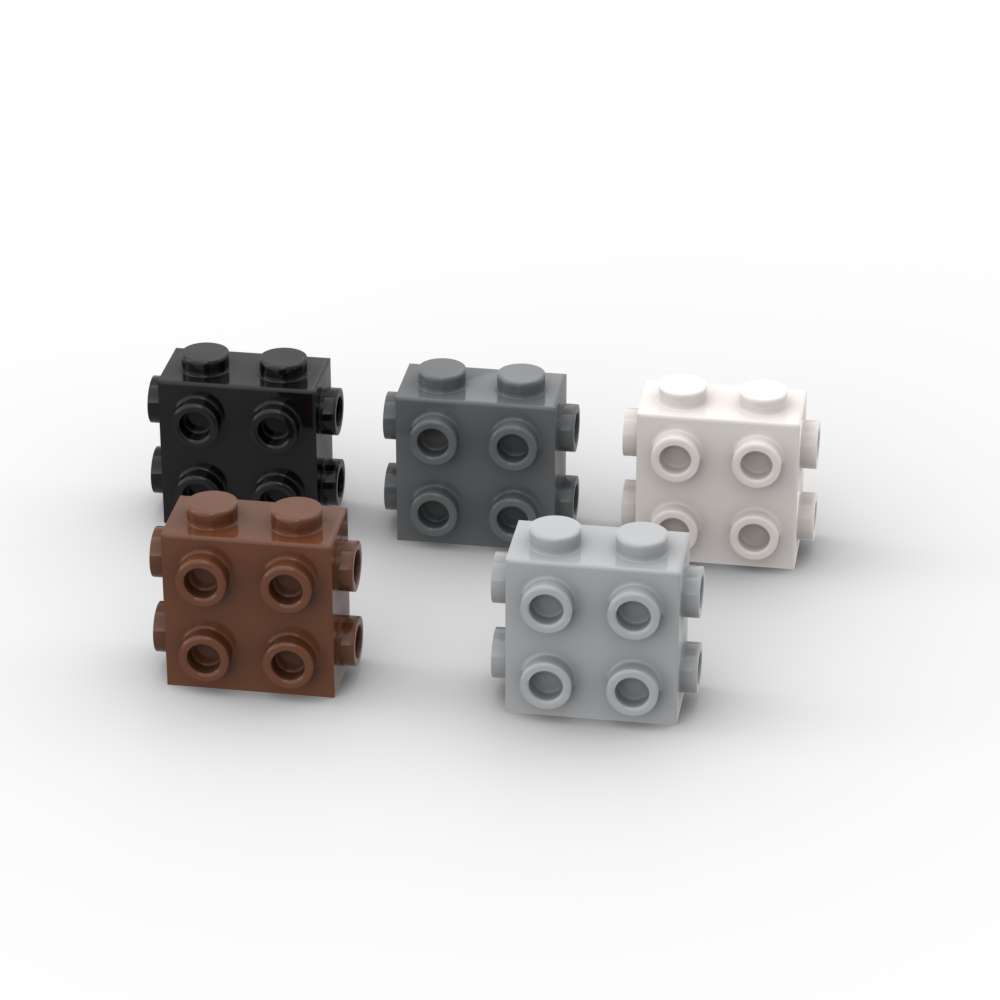 

MY OWN CREATION 10PCS 67329 Modified 1x2x1 Building Blocks Kit 2 / 3 Including Studs On Sides Particle Idea Learning Toy Children Birthday Gifts