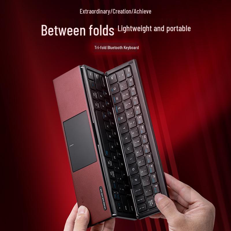 SANWA Wireless Bluetooth Foldable Touch Keyboard: Ultra-Thin & Lightweight, Universal Compatibility with iPad, Tablet, Phone, Computer