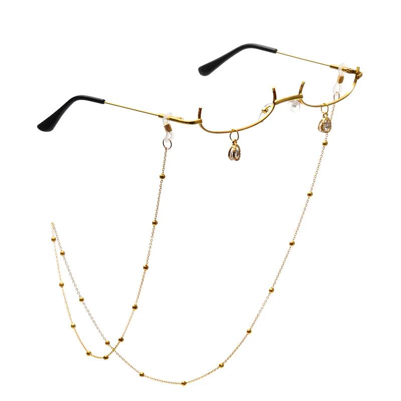 Anime Half Frame Decorative Glasses with Chain Pendant Stylish Two Dimensional Party Eyewear for Cosplay