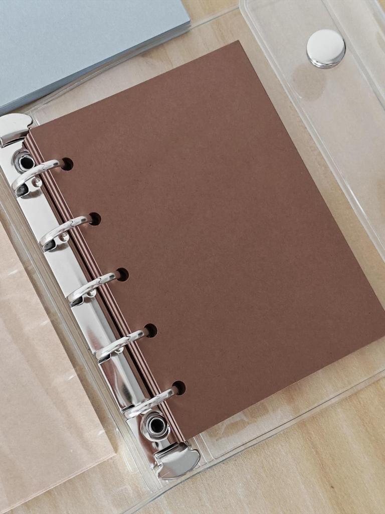 M5 Loose-Leaf Notebook Planner Refill: Blank, Colored, Pre-Punched Vintage Pages