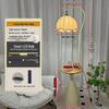 Cream Floor Lamp with Storage and Coffee Table for Living Room and Bedroom Decor