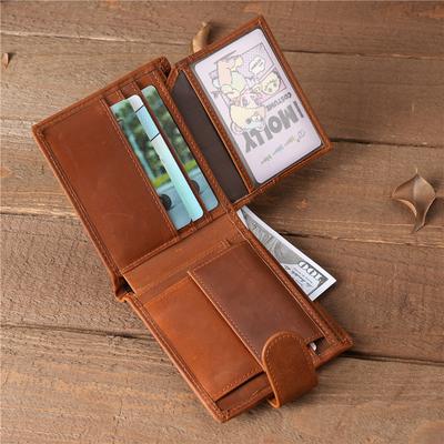 Genuine Leather Men's Wallet Wallet, Short Style, Top Layer Cowhide, Multiple Card Slots, 20% Off Men's Wallet, Coin Purse Button