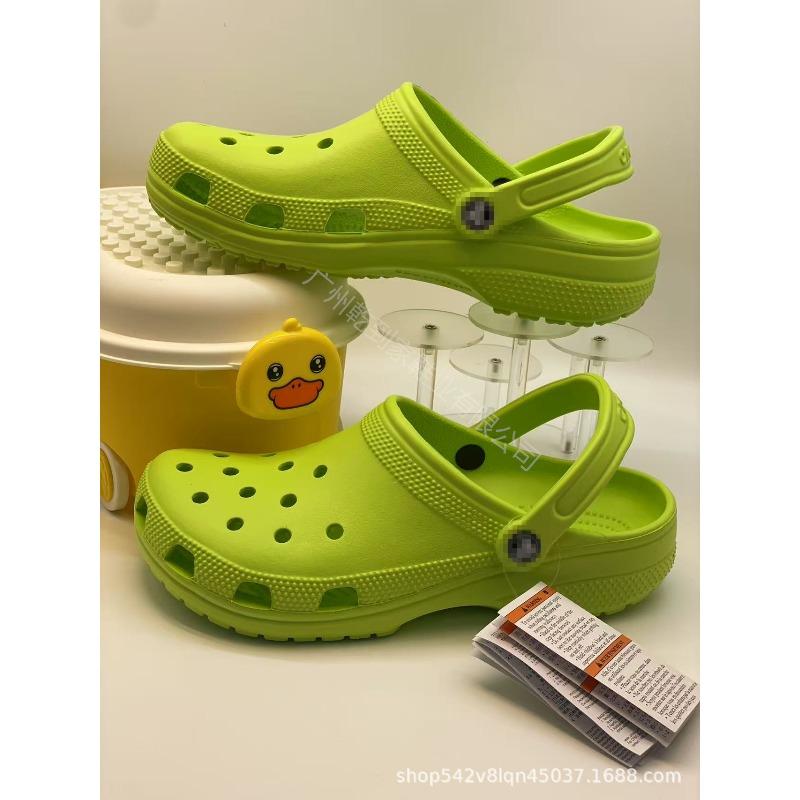 Men's and Women's Beach Shoes Baotou Sandals Outer Wear Couple's Casual Versatile Breathable Hole Shoes Beach Non-slip