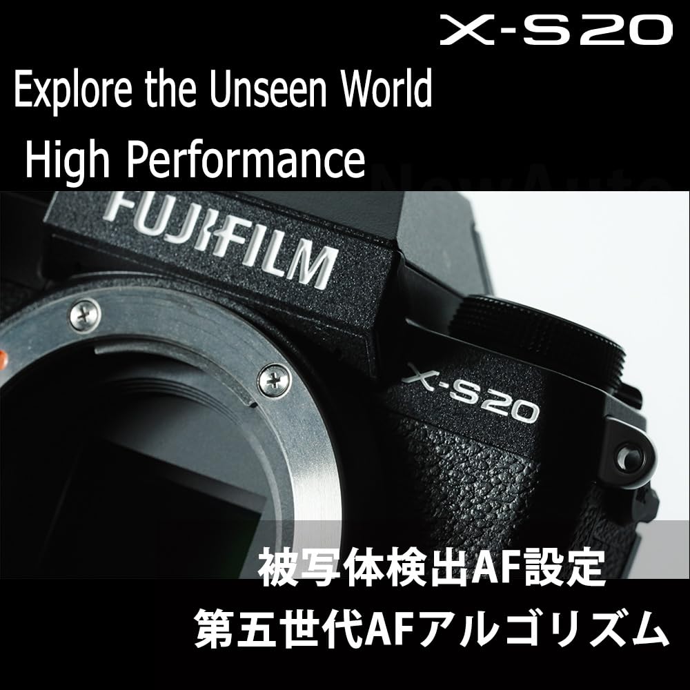 Fujifilm Mirrorless Digital Camera Body with Image Vlog 800 Shots Twice the Number of Shots of Previous Auto Subject and Large Black X-S20 In-Body
