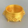 3D Printed Golden Treasure Bowl Wealth Prosperity Basin Figurine Bring Good Luck Fortune Money Pot Feng Shui Ornament