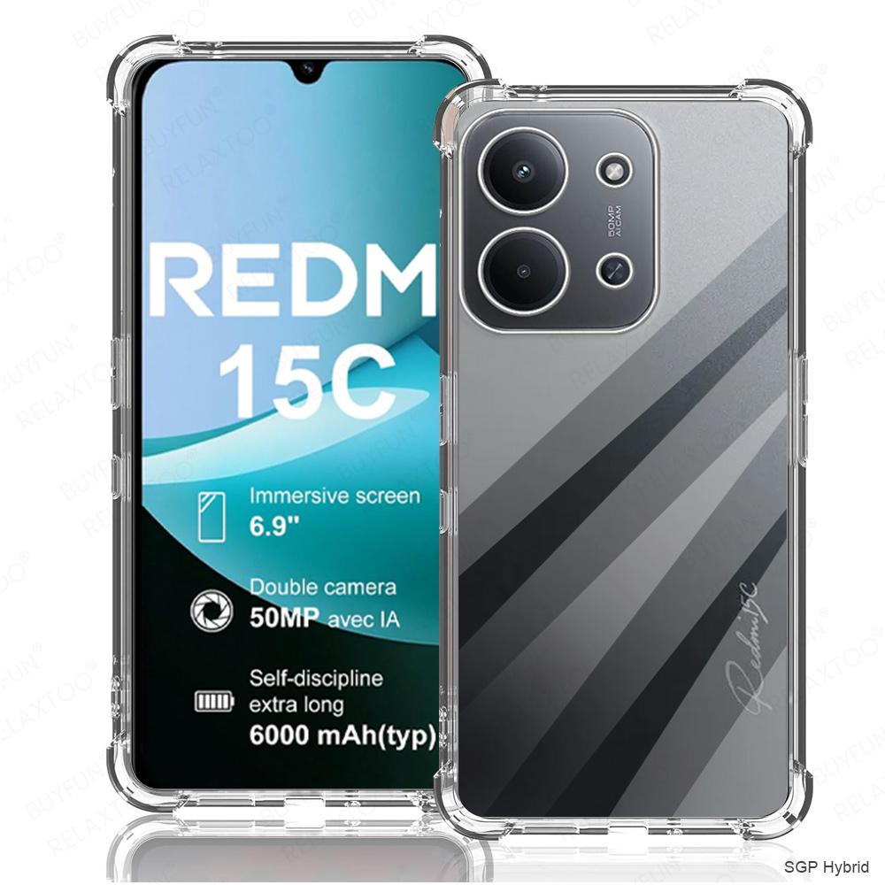 

Прозрачный силиконовый противоударный чехол для Xiaomi Redmi 15C Чехол Защитный корпус для линзы На Redmi15C 4G Глобальный Европейский Redmy 15 C C15 5G Redmi15C 5G Global прозрачный