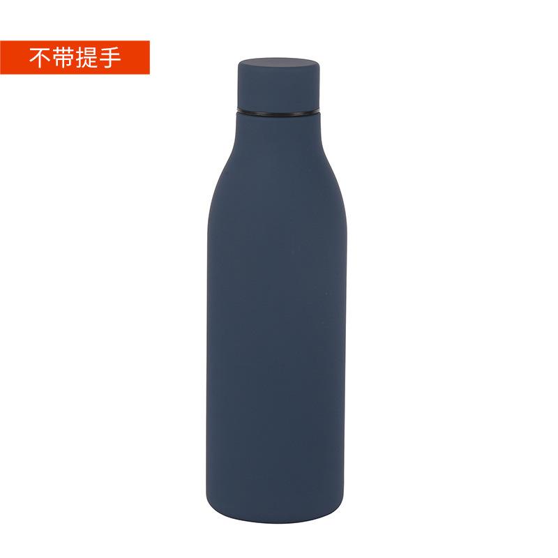

Beautiful Handle Small Mouth Bottle 304 Stainless Steel Thermos Cup Portable Sports Water Cup Gift Cup 500ml темно-синий
