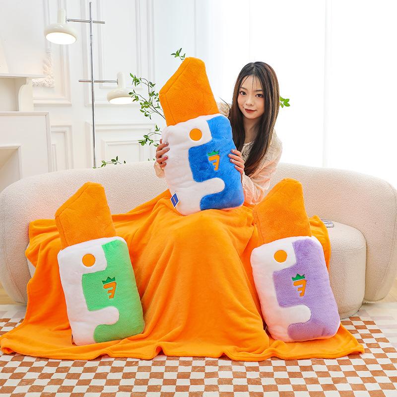 Cartoon Office Throw Pillow Quilt Dual-Purpose Two-In-One Pillow Car Inner Cushion Multi-Functional Nap Blanket