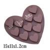 15 Hole Love Silicone Chocolate Mould Heart Biscuit Cake Decor Baking Tool Jelly Candy Mold Ice Tray Soap Resin Making Set Gifts