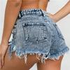 Fashion Sexy High Waist Plus Size Ripped Denim Shorts Female Ripped Jeans Denim Shorts