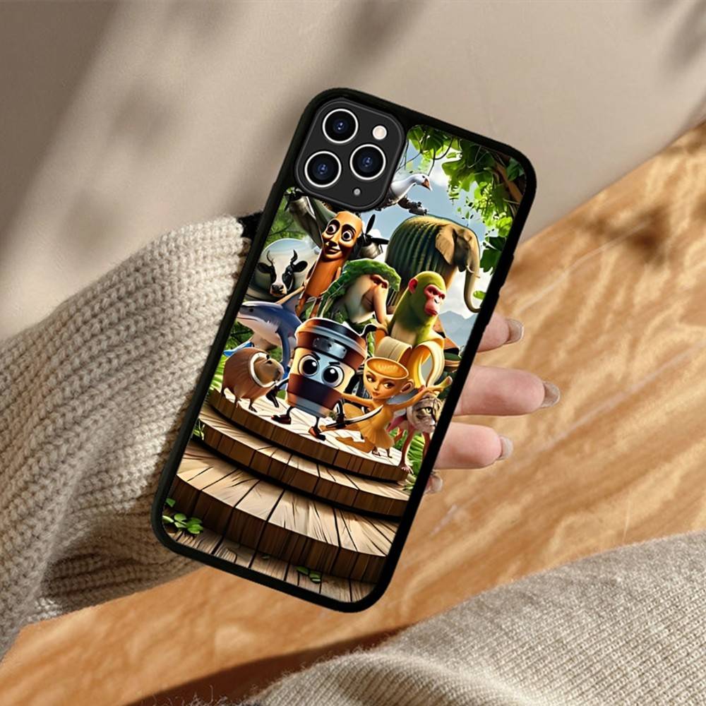 I-ITALIANS B-Brainrot Creative Animal PC+TPU Phone Case For IPhone 17 16 15 14 PRO MAX 11 12 13 PLUS MINI Cover