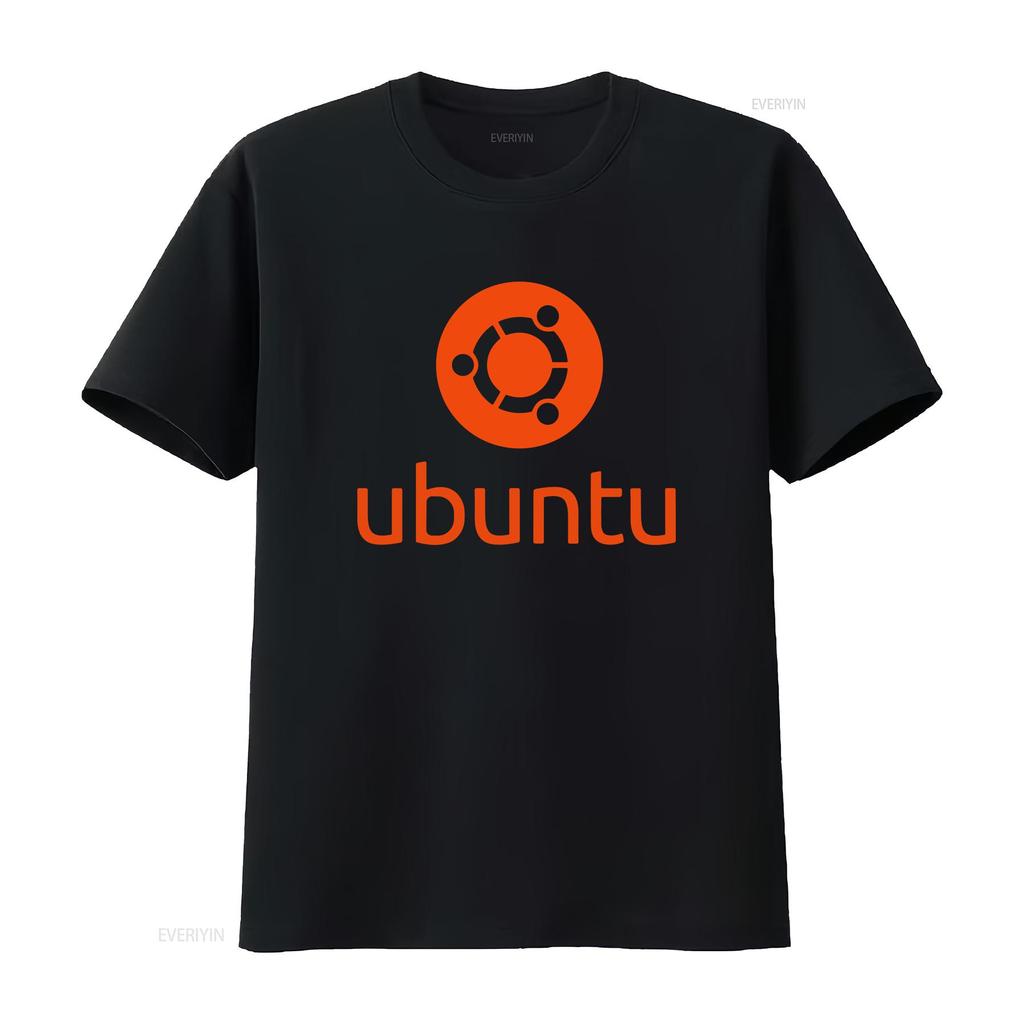 Linux Liebhaber T-Shirt Orange Ubuntu Slogan Und Logo Open Source Betriebssystem T-Shirt Vintage Lässig Vielseitig Streetwear Atmungsaktiv
