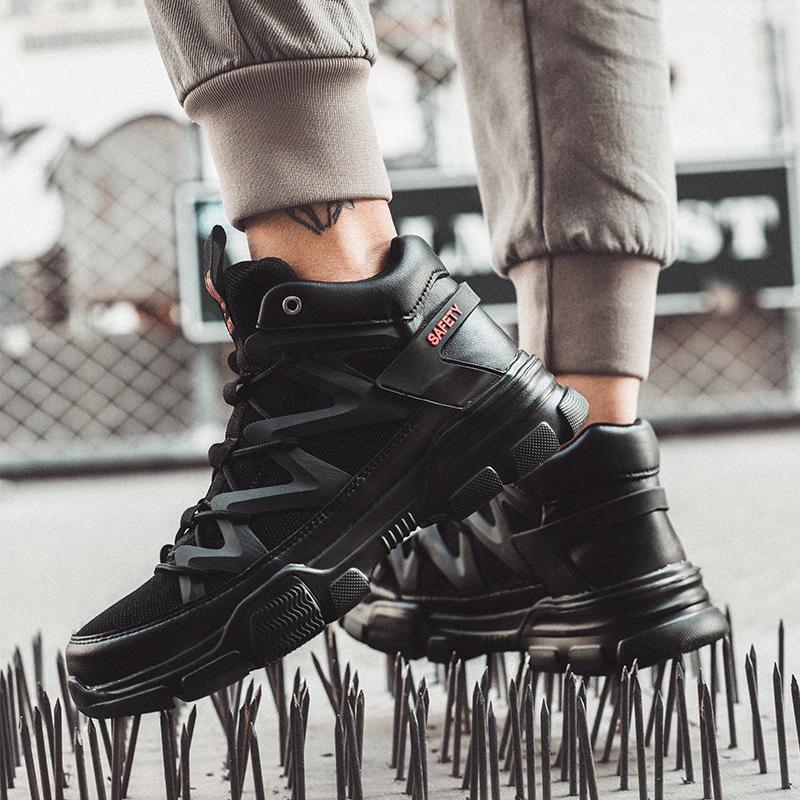 Autumn Work Safety Shoes Men Safety Boots Anti-smash Anti-stab Work Shoes Sneakers Steel Toe Shoes Male Work Boot Indestructible