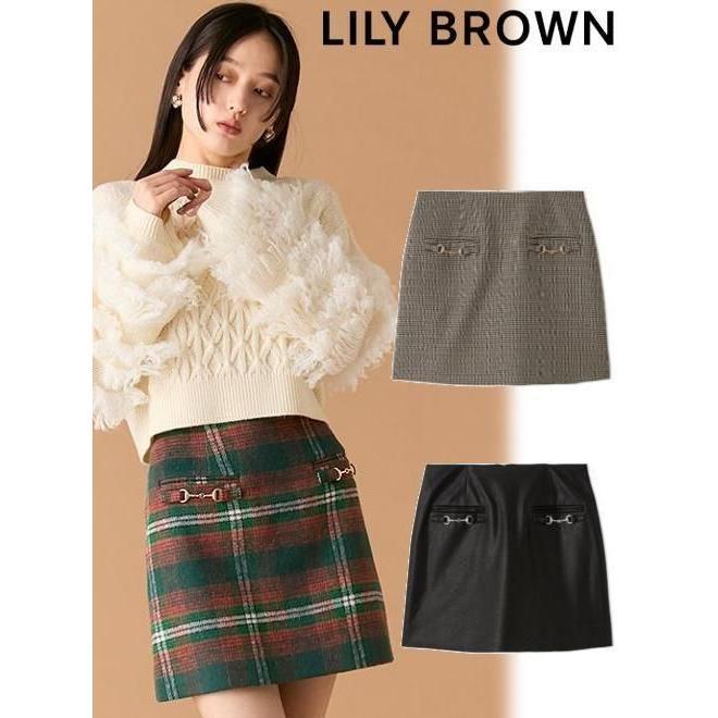 (Sale 60% OFF) Lily Brown / Lily Brown Front Bit Design Mini Skirt Fall/Winter 25. LWFS255004