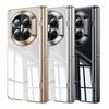 Mate X7 Case With Invisible Kickstand Hinge Electroplated Glass Shell Film Integrated Protective Cover
