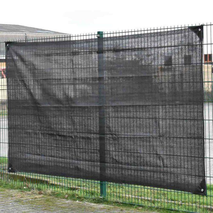 Black construction site privacy screen net 1.80m x 3.45m, HDPE construction site protection net