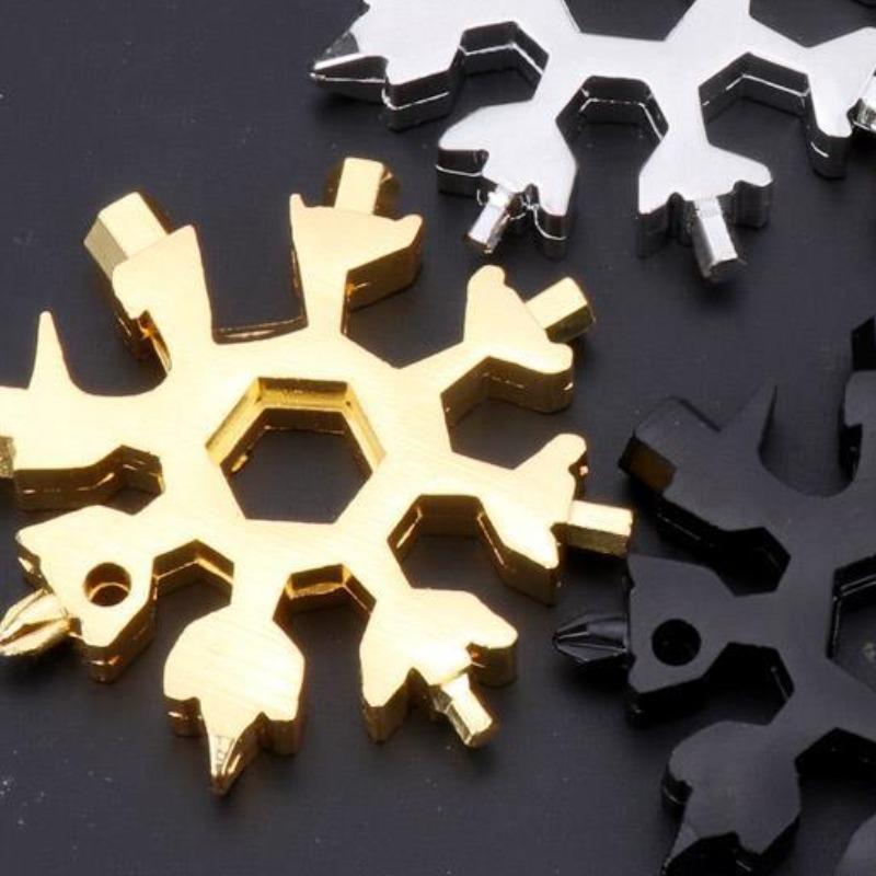 Douyin 18-in-1 Snowflake Multifunctional Wrench - Lightweight Portable Steel Octagon & Hexagon Tool