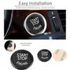 Car Engine Start Stop Button Switch Cover Trim Black Carbon Fiber Ignition Key Ring Sticker Fit for 3 Series E90 E91 E92 E93 E60 E83 E84 X5 X6 E70