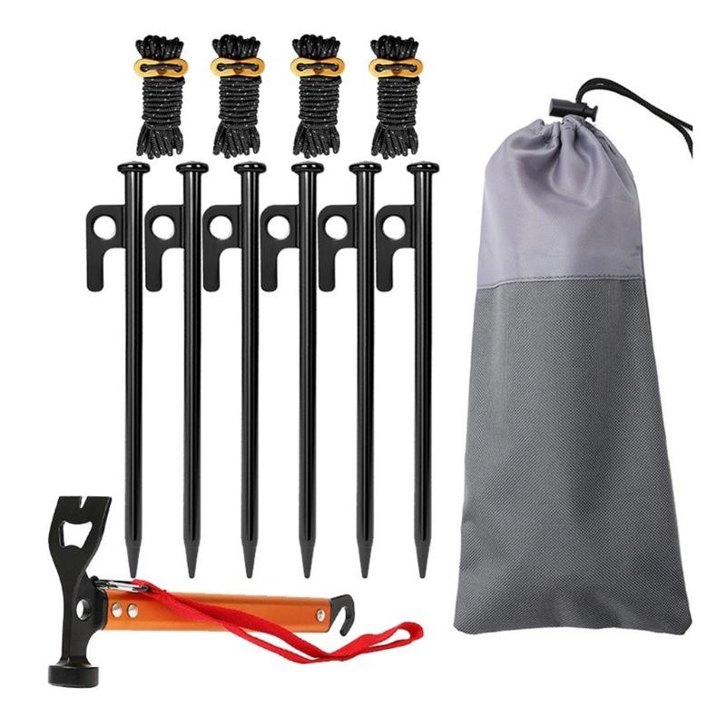 Tent Peg Aluminum Alloy Ground Peg Camping Rock Bottoms Ground Anchors Tent Accessories For Outdoor Camping Tent Peg 1