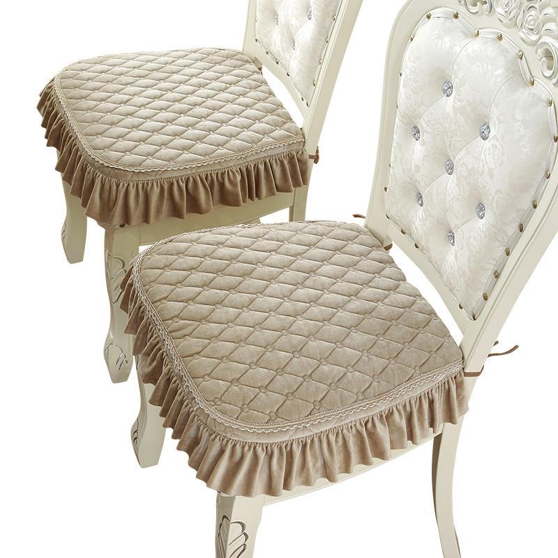 1pc Chair Mat, Four Seasons European Household Non-slip Chair Mat, Thickened Dining Chair Mat, Seat Cushion, Stool Cover, Seat Cushion, Butt Cushion