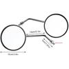 GOTOTOP Motorcycle Mirrors, 8mm Round Rear View Mirrors,Vintage Universal Fit Left Right Side Mirror for Cruiser Scooter ATV Dirt Bike