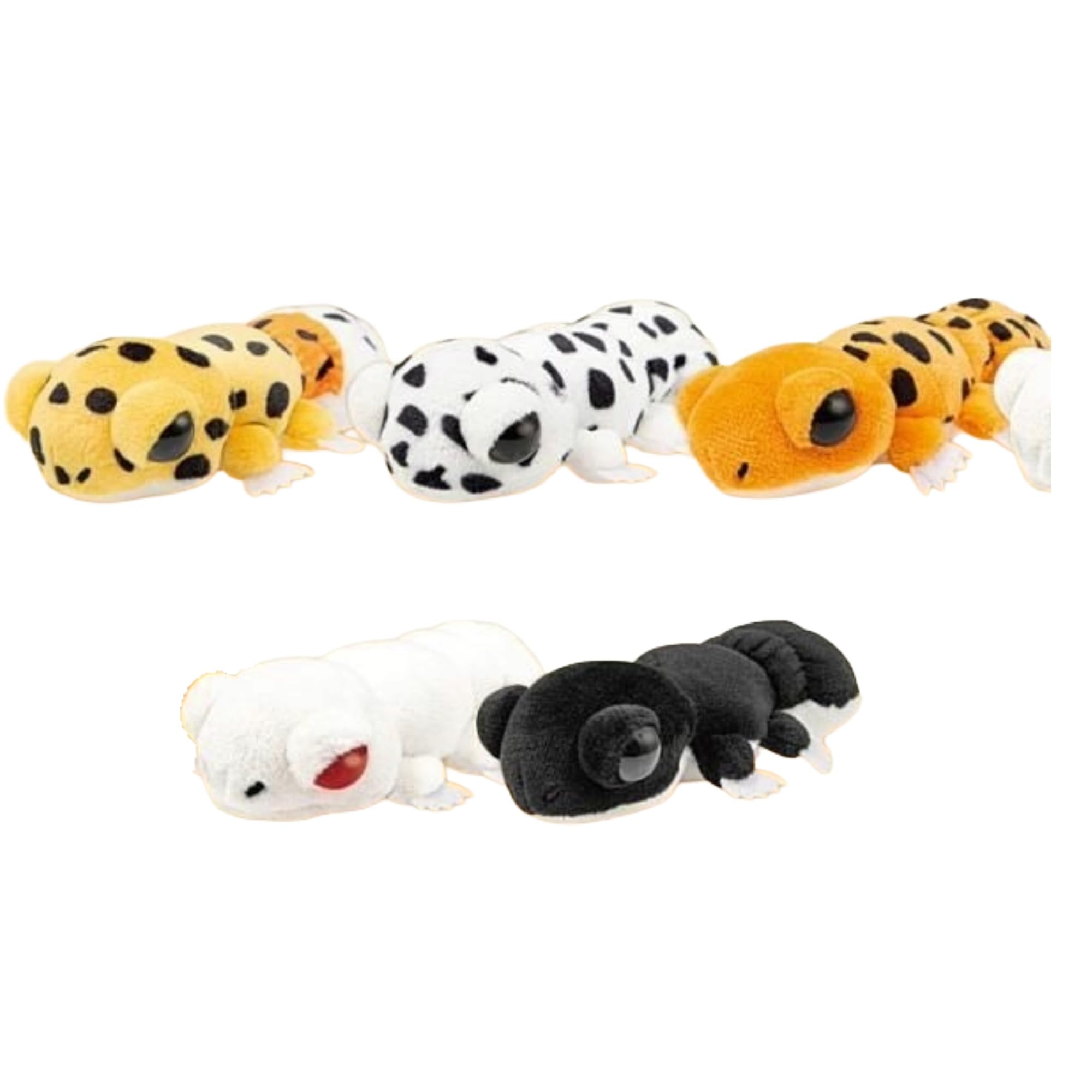 Qualia Leopard Gecko Plush Toys Complete Set of 5 Types Capsule × (Gachapon Toy)