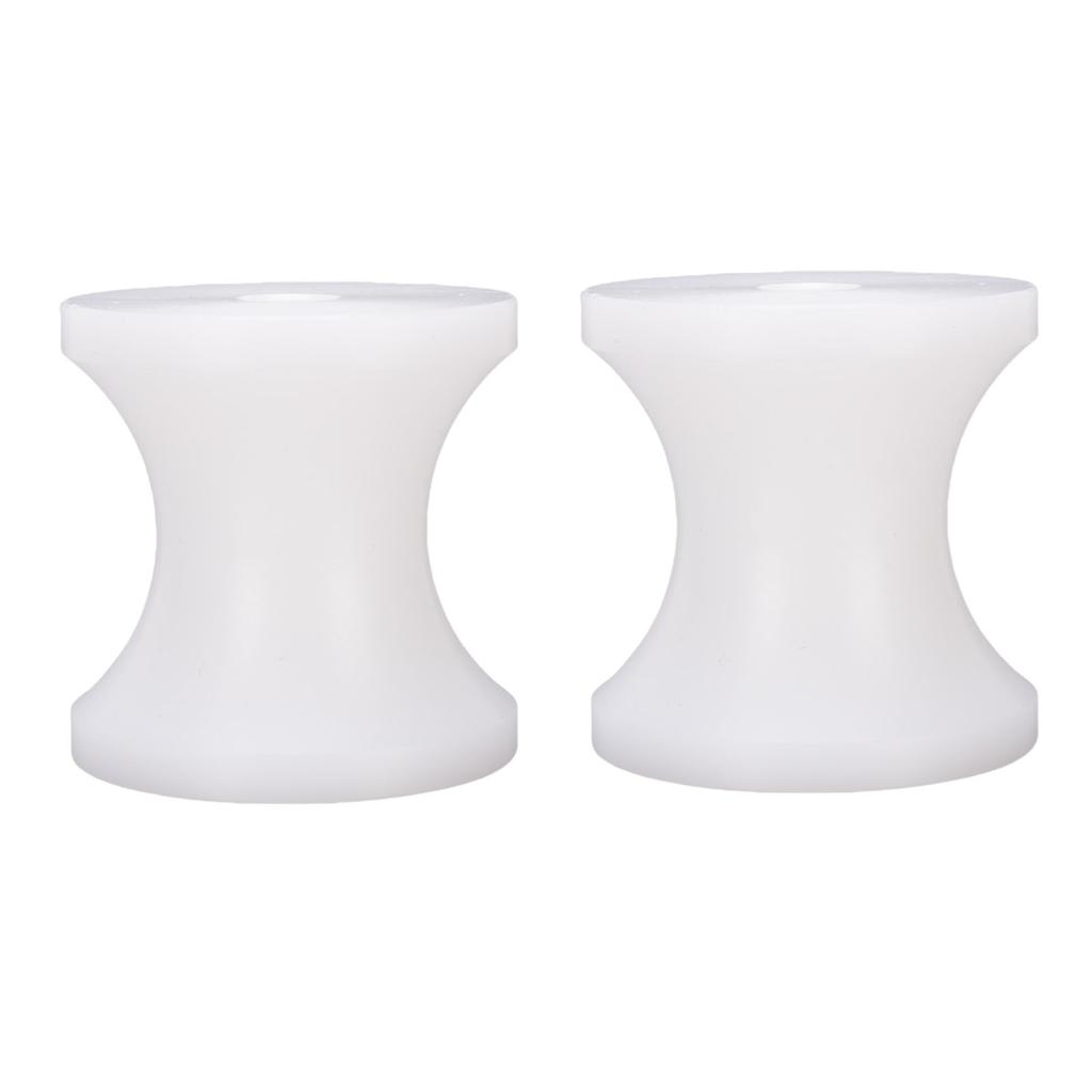 2PCS Boat Trailer Roller White Bow Boat Roller Nylon Bow Stop Marine Trailer Roller for Yachts