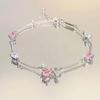 Cherry Blossom Bow Bracelet Advanced Pink Zircon Jewelry Trend Bracelet