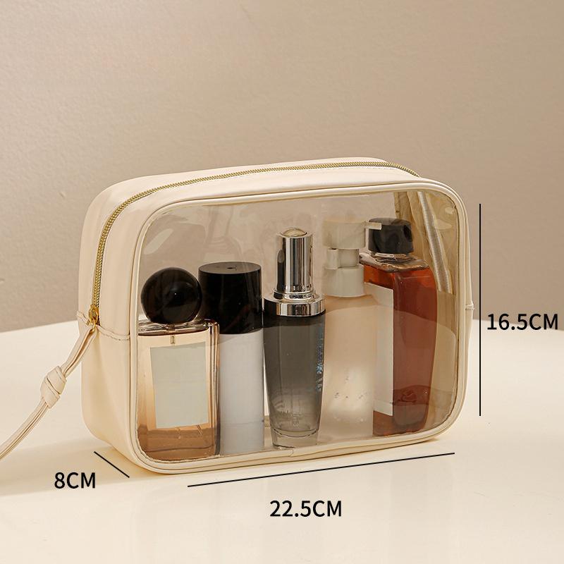 PVC Transparent Makeup Bag Large Capacity Waterproof Travel Toiletry Organizer Portable Cosmetic Case Dustproof Wash Bag