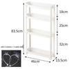Slim Behind-Door Storage Trolley: Multi-Layer Shelf for Bathroom & Toilet.