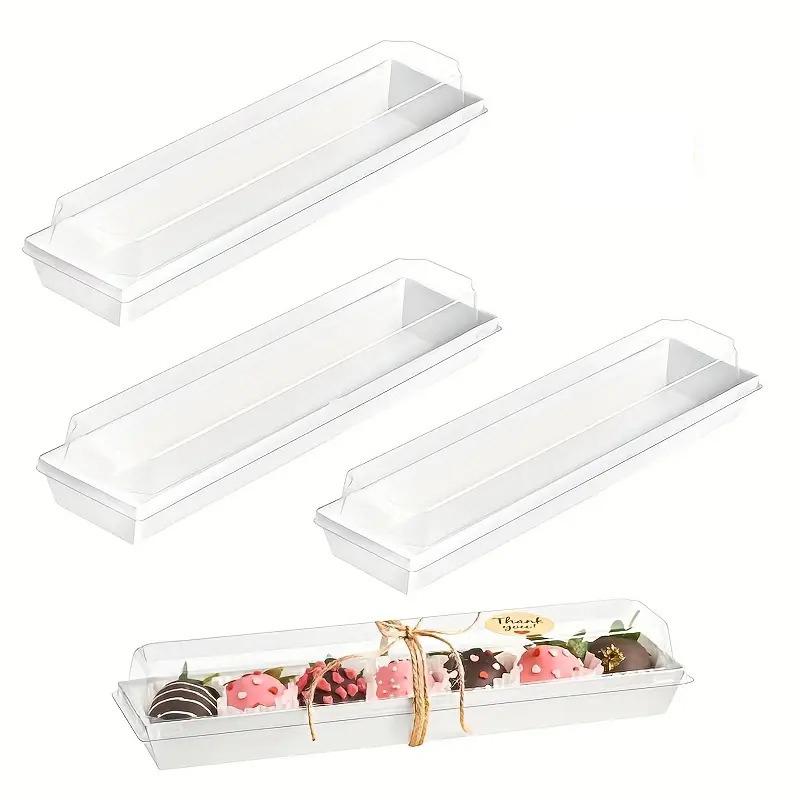 10/12/20/25/50pcs Cookie Boxes Party Supplies Cardboard For Packaging Chocolate Strawberries 25x5.3x5cm